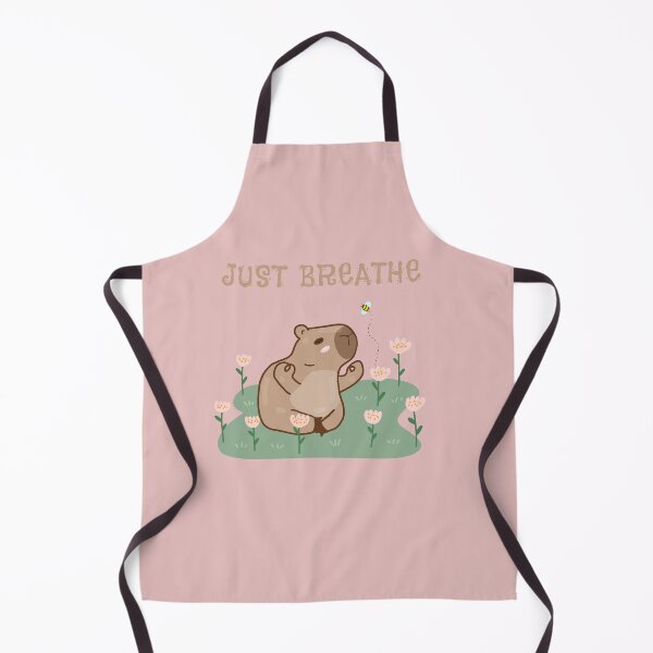 Item preview, Just breathe adorable meditation capybara illustration designed and sold by La Loca.