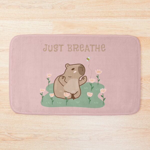 Item preview, Just breathe adorable meditation capybara illustration designed and sold by La Loca.