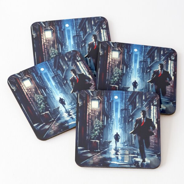 Item preview, Noir Vintage The Alleyway Chase [Watercolor] designed and sold by RESToRAPTOR.