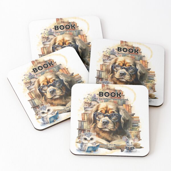 Item preview, Book is the best four letter word. Capture the magic of reading. designed and sold by Karen Wood.