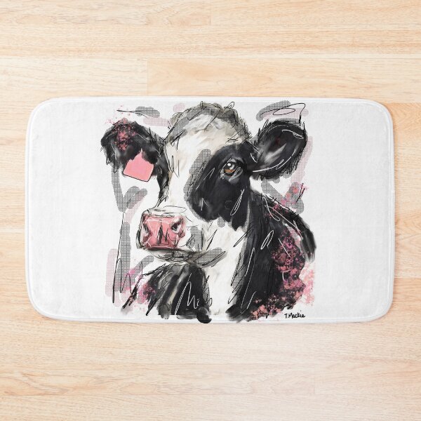 Item preview, Holstein Cow with Pink Tag designed and sold by TraceyMackieArt.