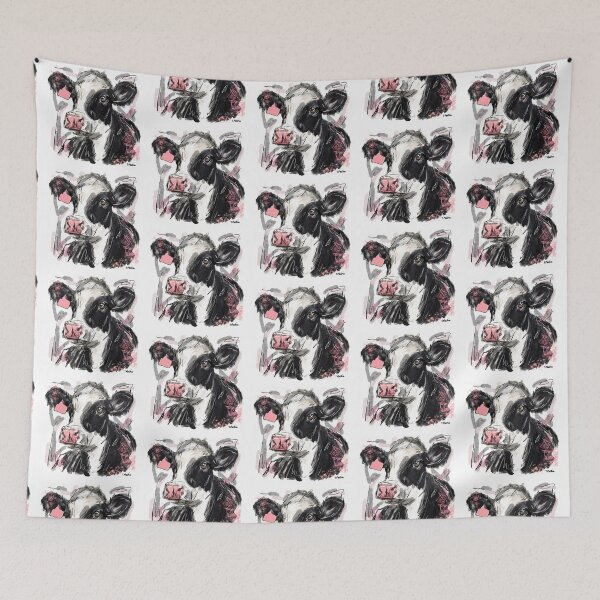Item preview, Holstein Cow with Pink Tag designed and sold by TraceyMackieArt.