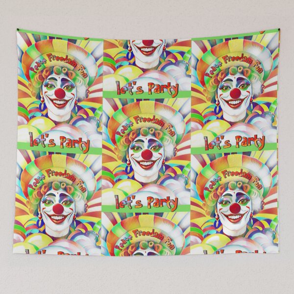 Item preview, Peace Freedom Fun - colorful Let's Party CLOWN designed and sold by kikidu21.