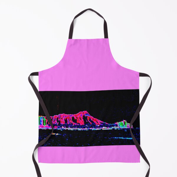 Item preview, Surreal pink Diamond Head at night - Wide Landscape designed and sold by R-F-B.