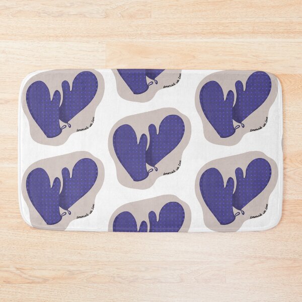 Item preview, Oven mittens with a blue flower design designed and sold by Dennies-designs.