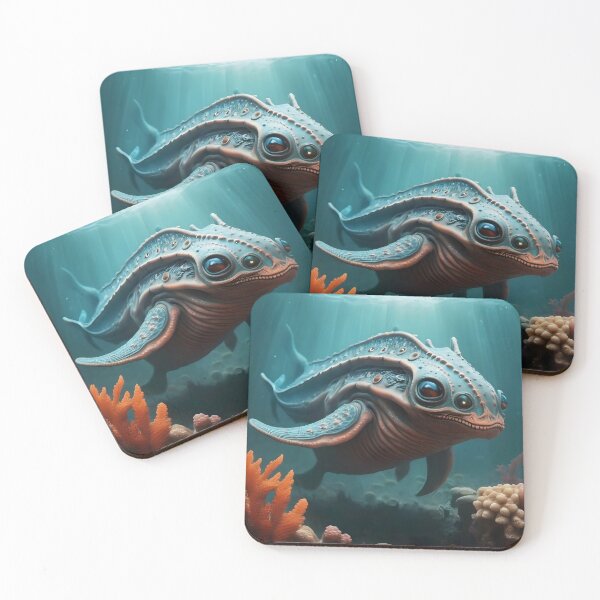 Item preview, Blue alien sea creature with fins and eyes designed and sold by cyberheadscifi.