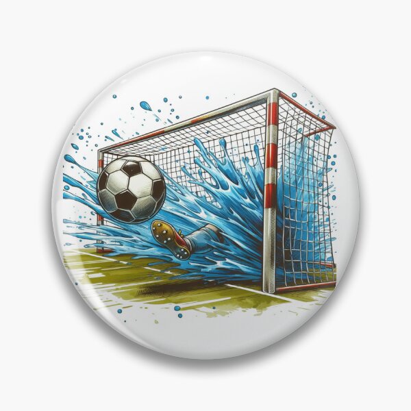 Item preview, scores in the left corner of the goal during a soccer match. designed and sold by PaintMeWorld.