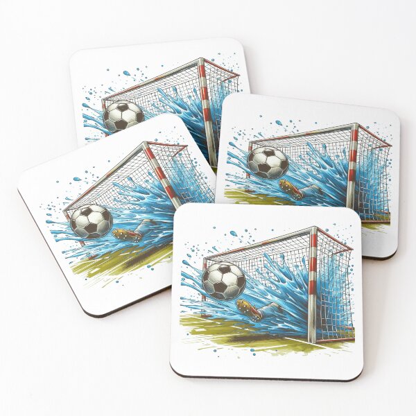 Item preview, scores in the left corner of the goal during a soccer match. designed and sold by PaintMeWorld.