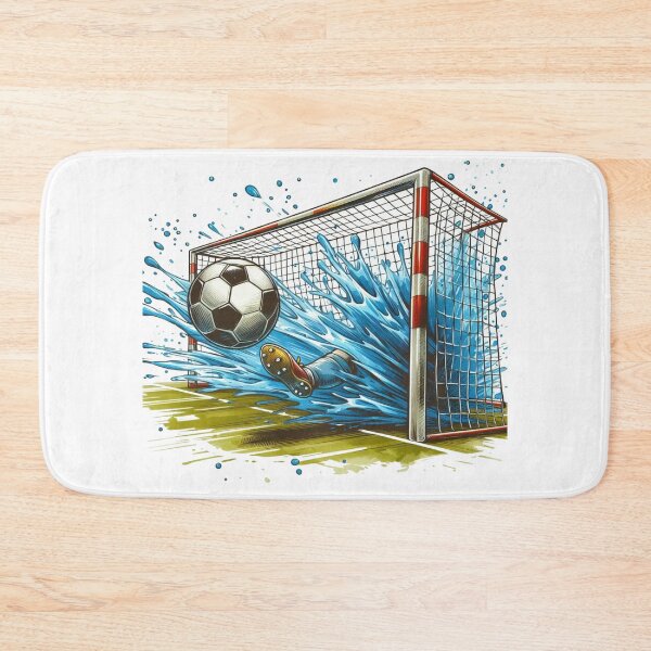 Item preview, scores in the left corner of the goal during a soccer match. designed and sold by PaintMeWorld.