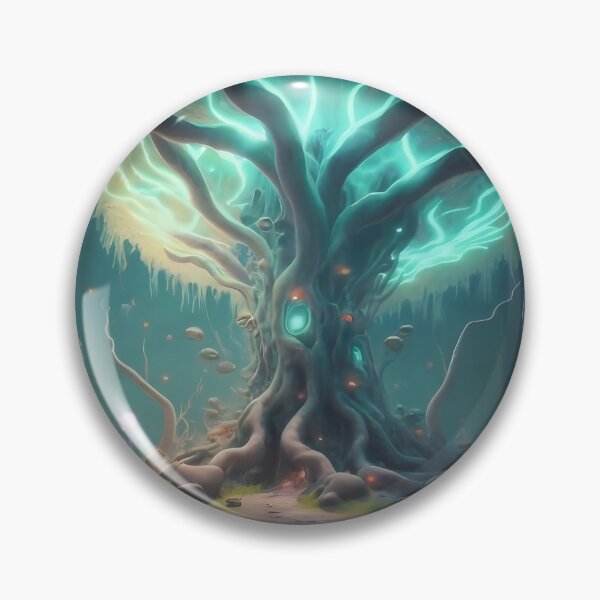 Item preview, Alien tree with glowing green designed and sold by cyberheadscifi.