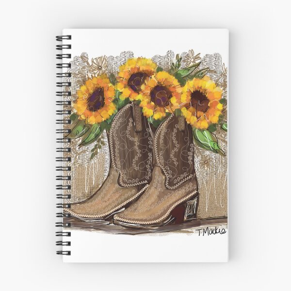 Item preview, Botas de vaquera y girasoles designed and sold by TraceyMackieArt.