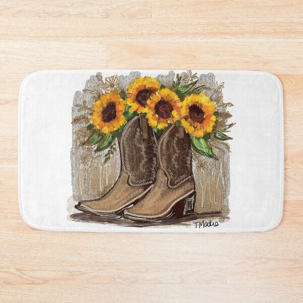 Item preview, Cowgirl Boots and Sunflowers designed and sold by TraceyMackieArt.