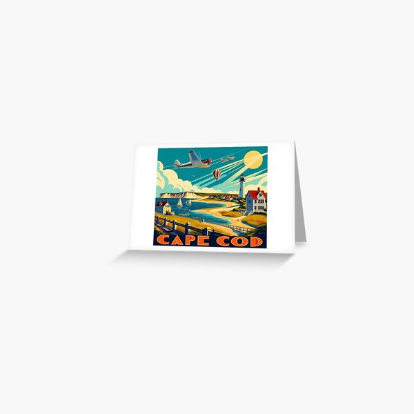 Item preview, Cape Cod retro travel poster designed and sold by VistaMar.