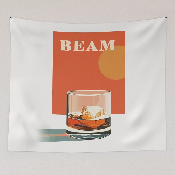 Item preview, Beam - Minimalist Whiskey Elegance designed and sold by Retro Travel Design.