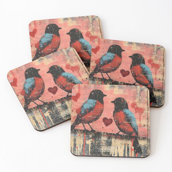 Item preview, Urban Romance Mosaic: Hearts & Birds Graffiti Art designed and sold by Moisky Patterns.