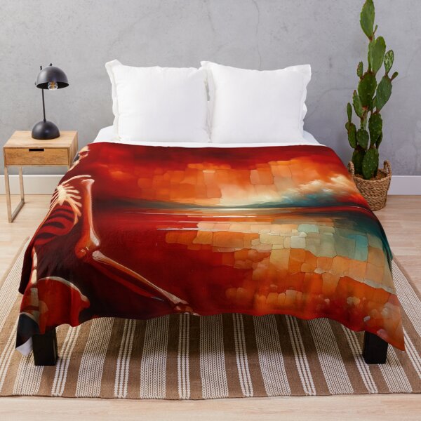 Item preview, Contemplative Skeleton - Abstract Sunset Reflection Art designed and sold by ElLocoMus.