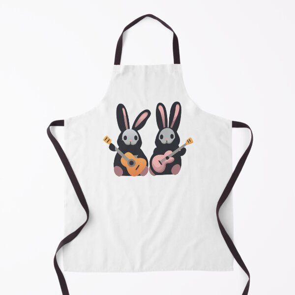 Item preview, Two ghosty rabbits with guitars designed and sold by cheekyfoxart.