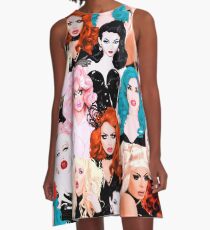VIBRANCE feat. RuPaul's Drag Race Queens Bianca, Adore, Alaska, Katya, Trixie, Sharon, Alyssa, Violet A-Line Dress