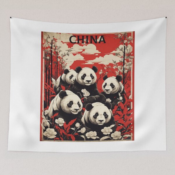 Item preview, Chinese Panda China Vintage Poster Tourism 2 designed and sold by TravelersGems.