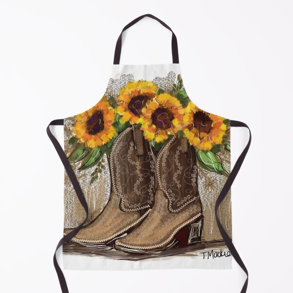 Item preview, Cowgirl Boots and Sunflowers designed and sold by TraceyMackieArt.