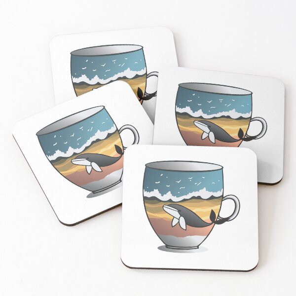 Item preview, Coffee cup with a diving whale designed and sold by cheekyfoxart.