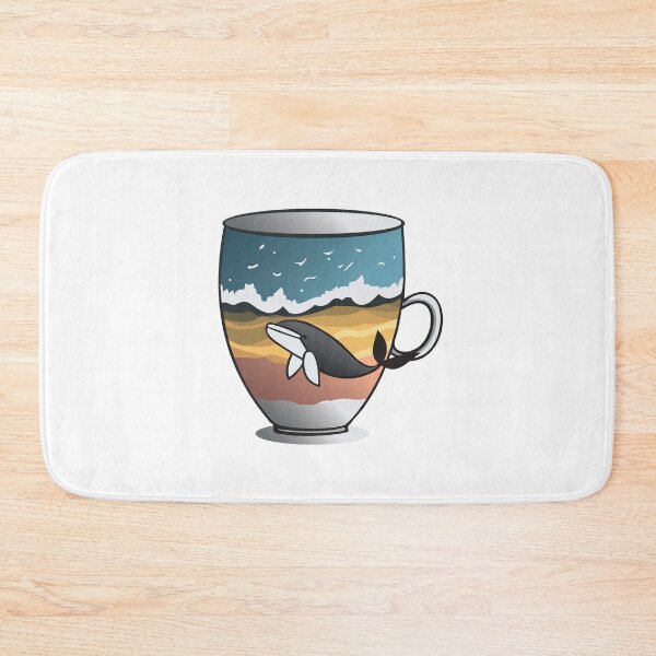 Item preview, Coffee cup with a diving whale designed and sold by cheekyfoxart.