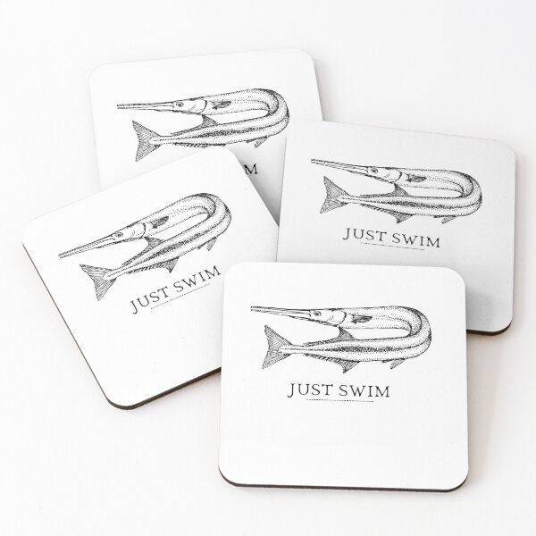 Item preview, SIMPLE FISH JUST SWIM designed and sold by FutureFiesta.