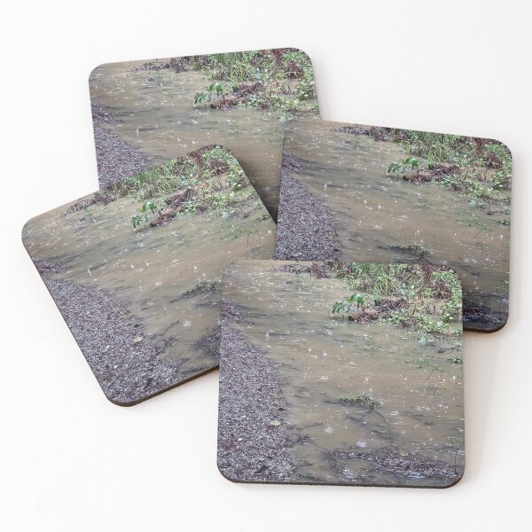 Item preview, raindrops splashing in a creek. designed and sold by Ram-studios.