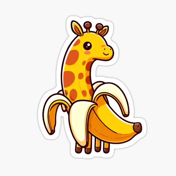 Artikel-Vorschau von Süße Giraffe mit Banane, designt und verkauft von Delidream.