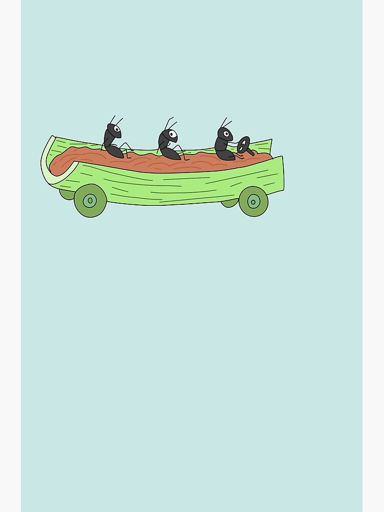 Ants on a Log Car Poster