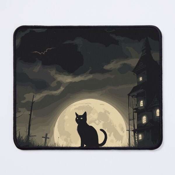 Item preview, Black Cat, Moon, Dark, Fog designed and sold by ARTARG.