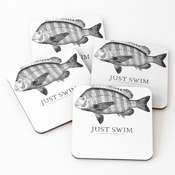 Item preview, SIMPLE FISH JUST SWIM designed and sold by FutureFiesta.