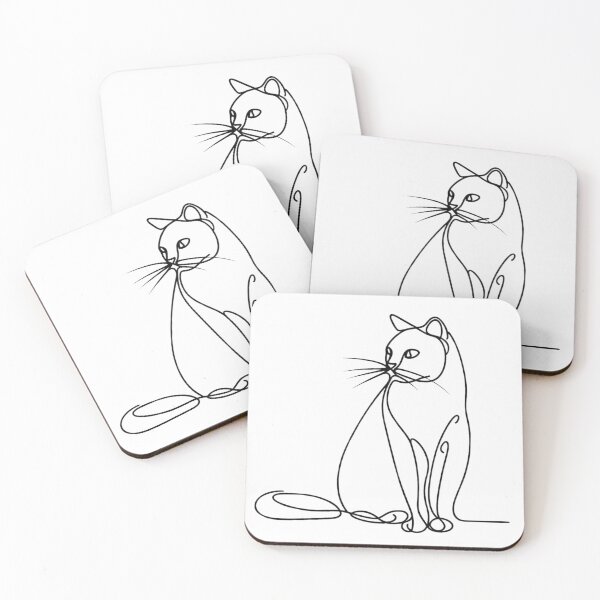 Item preview, Cat - Line Art Minimalism designed and sold by HausKatz.