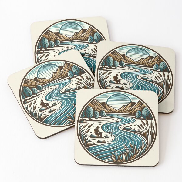 Item preview, River's Repose: Fishing in the Mountain's Embrace designed and sold by Granola Souls.