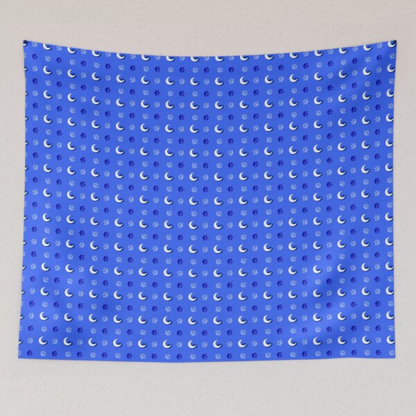 Item preview, Blue Wolf Prints With Moons designed and sold by Echotone.
