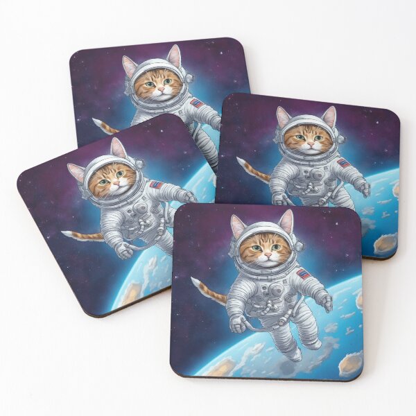 Item preview, Astronaut cat in outer space designed and sold by Magazin-Brenda.
