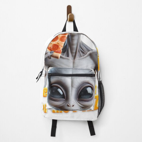 Item preview, Pizza Lovers from Outer Space. A Smiling Alien Devouring Pizza designed and sold by UFOFashionista.