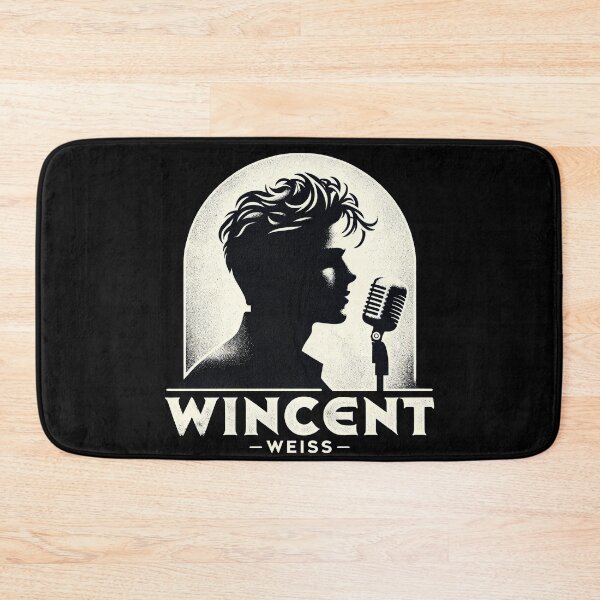 Item preview, Wincent Weiss Retro Style (on black) designed and sold by Retro Travel Design.
