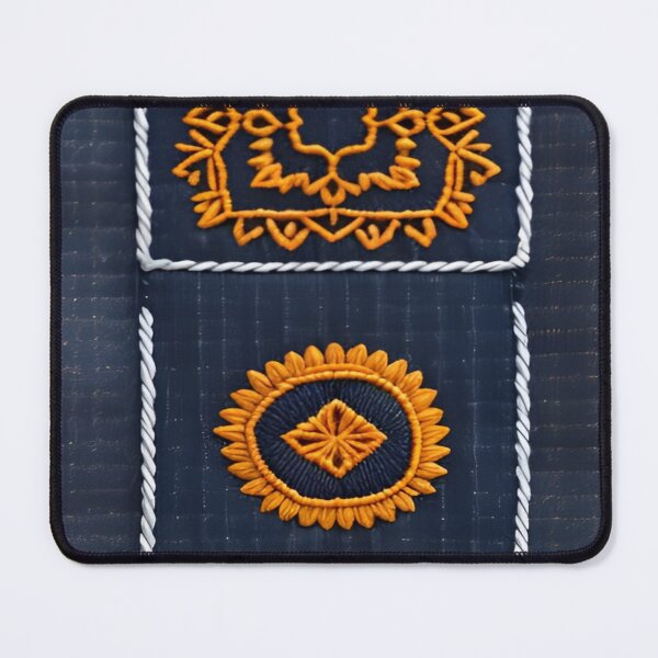 Item preview, Jeans clothes, orange embroidered jeans 5 designed and sold by Kader101.