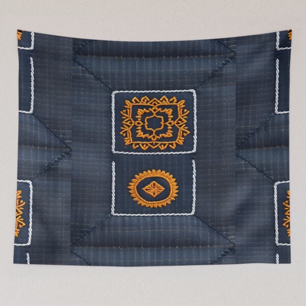 Item preview,  Jeans clothes, orange embroidered  jeans 5 designed and sold by Kader101.