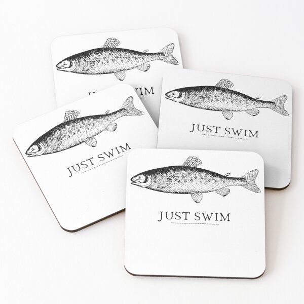 Item preview, SIMPLE FISH JUST SWIM designed and sold by FutureFiesta.