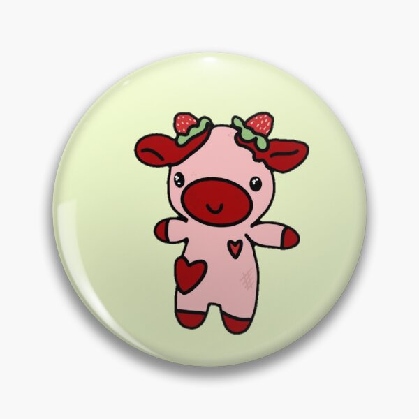 Item preview, Cute Red Raspberry Heart Cow Valentine's Love Sticker Magnet designed and sold by ConConLeona.