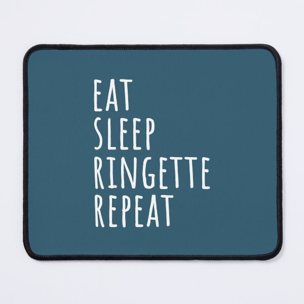 Item preview, Eat Sleep Ringette Repeat - elegant white text design designed and sold by EmeraldeaArt.