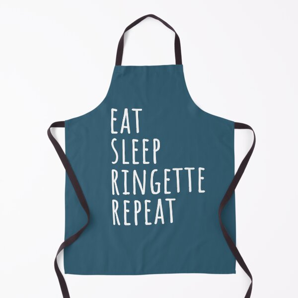 Item preview, Eat Sleep Ringette Repeat - elegant white text design designed and sold by EmeraldeaArt.