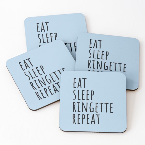 Item preview, Eat Sleep Ringette Repeat - elegant black text design designed and sold by EmeraldeaArt.