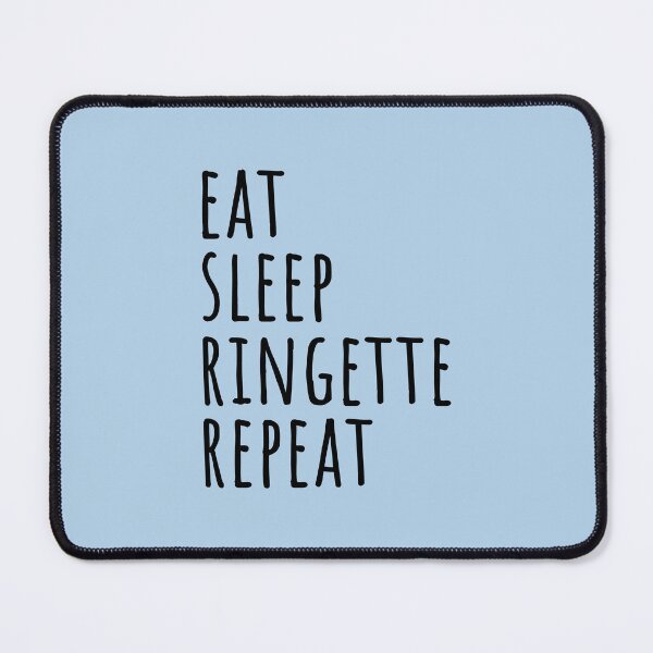 Item preview, Eat Sleep Ringette Repeat - elegant black text design designed and sold by EmeraldeaArt.