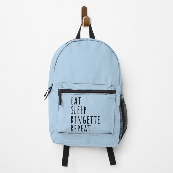 Item preview, Eat Sleep Ringette Repeat - elegant black text design designed and sold by EmeraldeaArt.