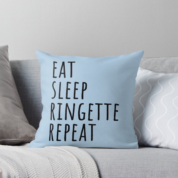 Item preview, Eat Sleep Ringette Repeat - elegant black text design designed and sold by EmeraldeaArt.