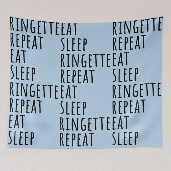 Item preview, Eat Sleep Ringette Repeat - elegant black text design designed and sold by EmeraldeaArt.
