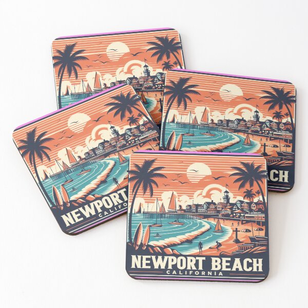 Item preview, Newport Beach California Scene print designed and sold by RapTops.